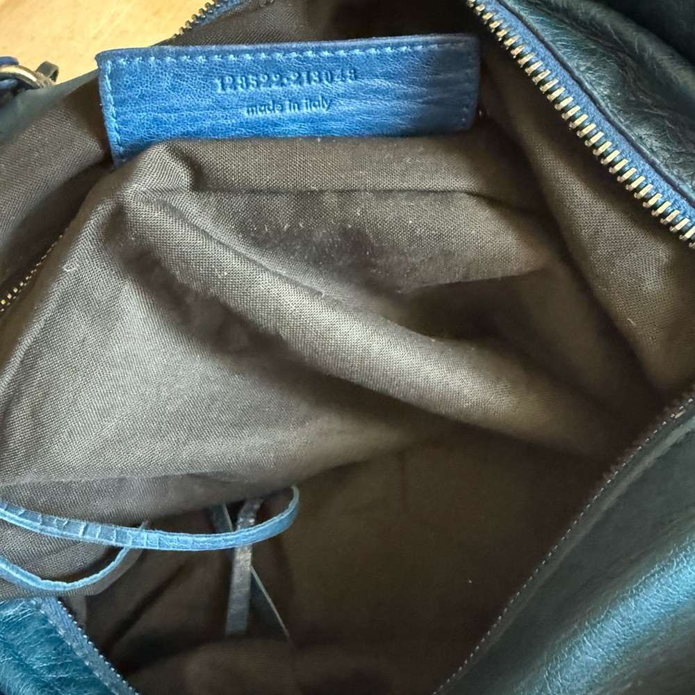 BALENCIAGA 2004 Dark Turquoise Purse (Moto City), Rare Color/HTF - Picture 12 of 16